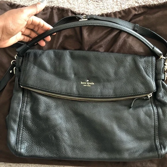 Large Leather Kate Spade Satchel Hobo